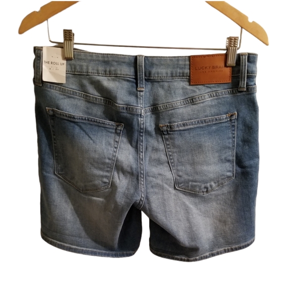 Lucky Brand Women's 29 The Roll Up Jean Shorts Blue NEW - Picture 5 of 8